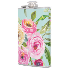 Vattenfärgen Ro i Rosa och Cream på Aqua Fickplunta