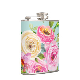 Vattenfärgen Ro i Rosa och Cream på Aqua Fickplunta