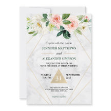 Vattenfärgen Rosa Blommigt Boho Bröllop