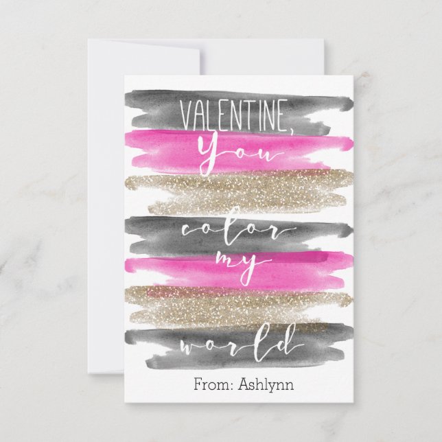 Vattenfärgen Rosa Guld Du Färg min världsalla alla (Framsida)