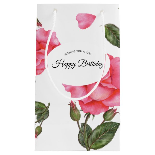 Vattenfärgen Rosa ros botaniskt Blommönster (Framsidan)