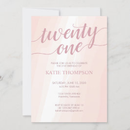 Vattenfärgen Rosa Stänk Inbjudningar