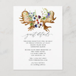 Vattenfärgen Rustic Forest Bröllop Tilläggskort