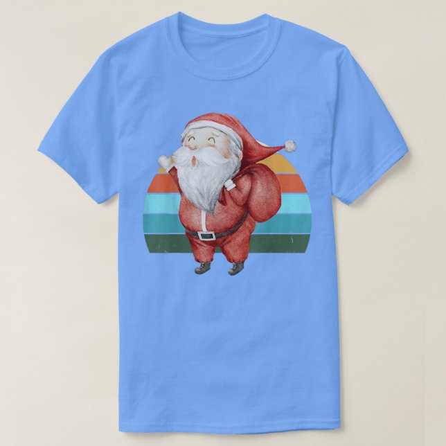 Vattenfärgen Santa Julgran Ljus Julafton Tonåringa T Shirt (Design framsida)