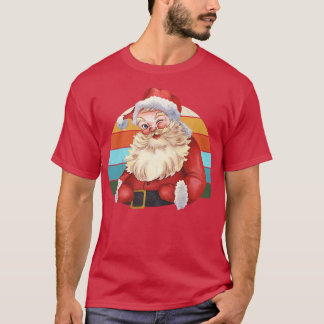 Vattenfärgen Santa Julgran Ljus Julafton Tonåringa T Shirt