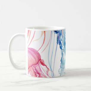 Vattenfärgen Sea Life: Bubbles & Jellyfish Kaffemugg