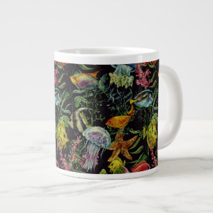 Vattenfärgen Sea Life Mönster 1 Jumbo Mugg