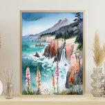 Vattenfärgen Serene Coastal Ligcape Wildblomma Poster<br><div class="desc">Förhållandet 3:4. Utrymme vid kusten med den här poster av en ren vattenfärg, med vilda blommor och mjukt vinkar. Detta fredliga kustlandskap ger ditt område den lugnande skönheten i naturen och skapar det som ett tillägg till perfekten för att skapa en lugnande, strandinspirerad atmosfär i ditt hem eller på ditt...</div>