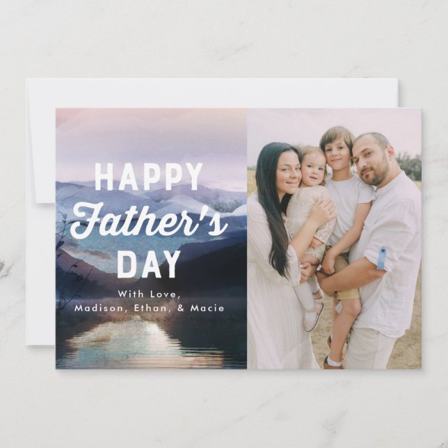 Vattenfärgen Sjö och Fars dag i bergstrakterna (Framsida)