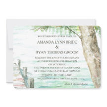 Vattenfärgen Sjö och Träd