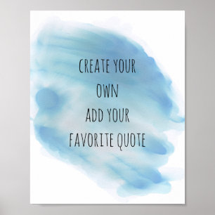 vattenfärgen skapar din egen offertvägg teal poster