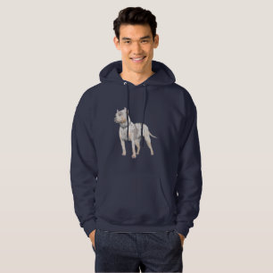 Vattenfärgen skissar groptjurhunden sweatshirt med luva