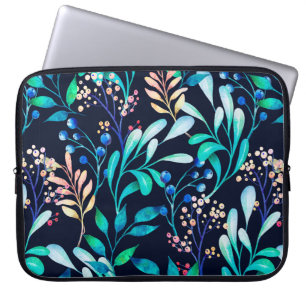 Vattenfärgen, sömlös mönster. Komplicerad botanisk Laptop Fodral