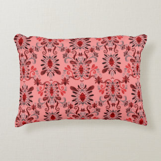 Vattenfärgen sömlös mönster med ikat. Tie dye wat Prydnadskudde