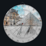 Vattenfärgen teckning i Louvre Paris, Frankrike Darttavla<br><div class="desc">Vattenfärgen teckning i Louvre,  Paris,  Frankrike,  Europa</div>