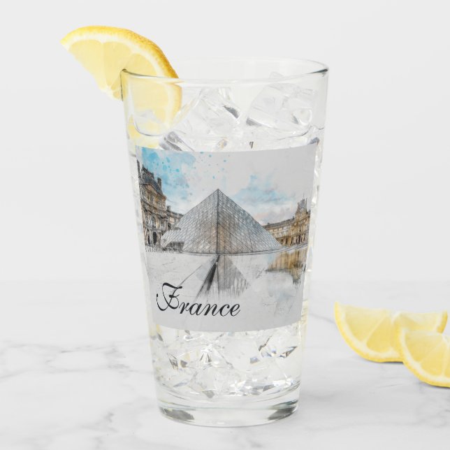Vattenfärgen teckning i Louvre Paris, Frankrike Glaskopp (Framsida Ice)