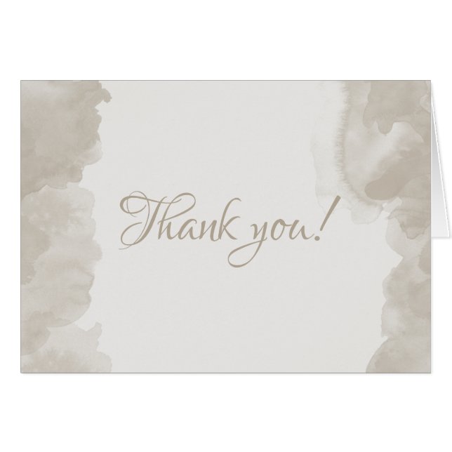 Vattenfärgen Tvättar i Mushroom av BarefootBride™ Hälsningskort (Framsidan Horizontal)