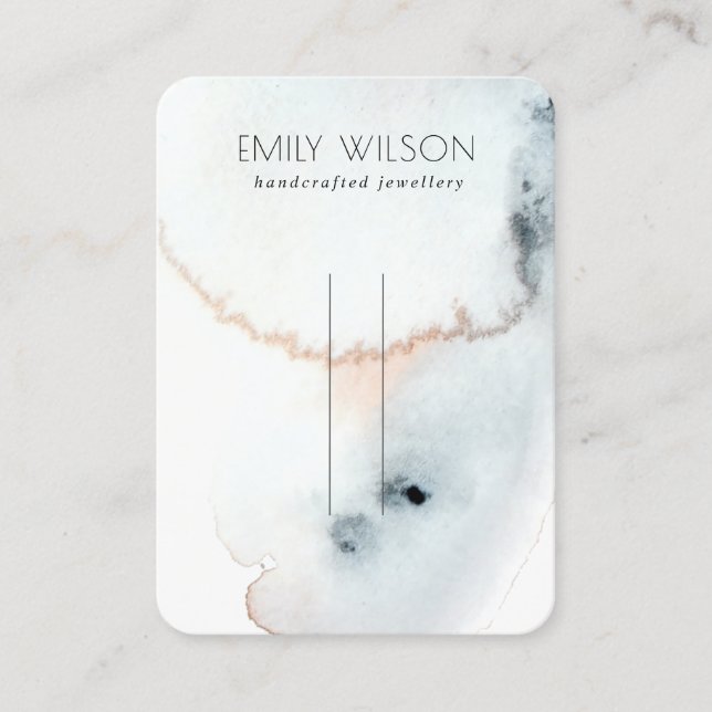 VATTENFÄRGEN VÅGAR HAIRPIN VISNING VATTENFÄRG GULD VISITKORT (Framsida)