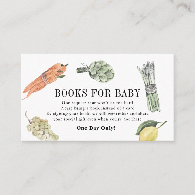 Vattenfärgen Vegetable Farmers Market Bokar för Ba Tilläggskort (Framsida)