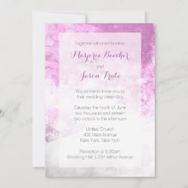 Vattenfärgen virvlar runt bröllopinbjudan - inbjudningar