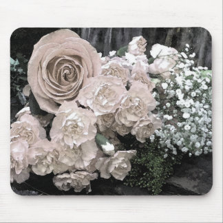 Vattenfärgen Vit ros Carnations Baby's Band Musmatta