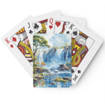 Vattenfärgen Waterfall Victoria Falls Natature