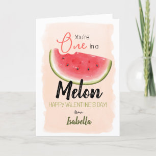 Vattenfärgen Watermelon Humor Alla hjärtans dag i Helgkort