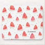 Vattenfärgen Watermelon Slices Mönster Personlig Musmatta<br><div class="desc">Kvismisk och bohemisk muspekad med vattenfärgade vattenmelonskivor. Personlig genom att lägga till egna uppgifter. Det här blir perfekt som gåva. Denna design finns i en rad olika produkter.</div>