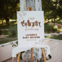 Vattenfärgen Western en liten Pojke-skugga i Cowbo