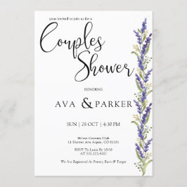 Vattenfärgen Wisteria träd Par Shower Inbjudningar