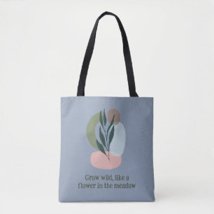 Vattenfärgens Blommigt Tote Bag - Konstnärliga för Tygkasse