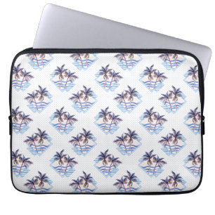 Vattenfärgens Lila Geometric Handflatan Träd Mö Laptop Fodral