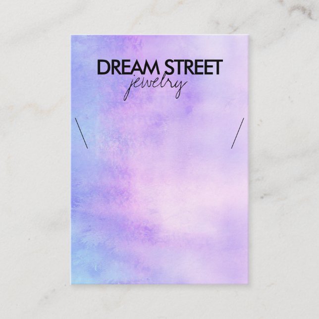Vattenfärgens Necklace-Visning-kort Visitkort (Framsida)