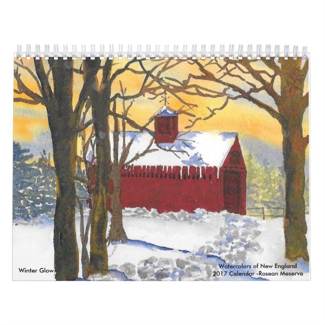 Vattenfärger av den New England Kalendern-Meserve Kalender (Omslag)
