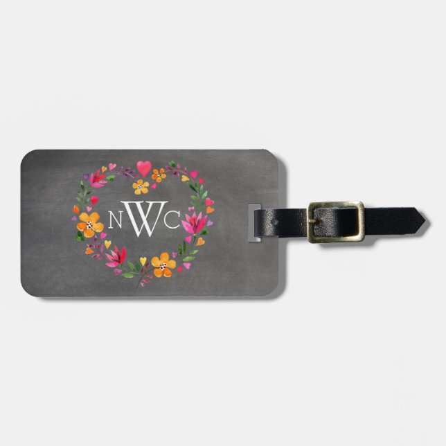 Vattenfärger Floter Hjärtat Utandning | grått från Bagagebricka (Horisontell Framsida)