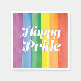 Vattenfärger Glad Pride Regnbåge Pappersservett
