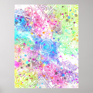 Vattenfärger i hand plockade för design av juteblo poster