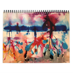 vattenfärger, kalender