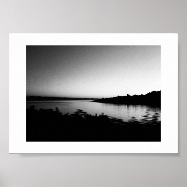 Vattenfärger Kanada Black and White Photography Poster (Framsidan)