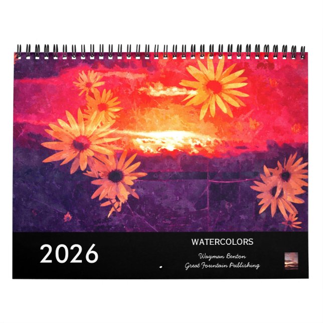 Vattenfärger Landscapes 2026-kalender Kalender (Omslag)