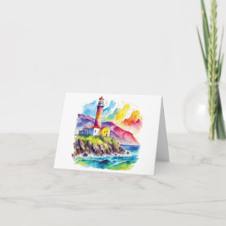 Vattenfärger på Sicilien - Paese Notecard 2 Anteckningskort