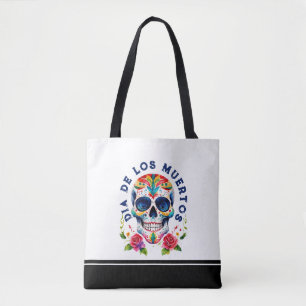 Vattenfärger Retro Sugar Skull Tygkasse