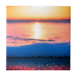 Vattenfärger, strand och hav, himlar kakelplatta