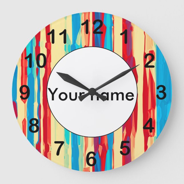 Vattenfärger, struktur stor klocka (Framsida)