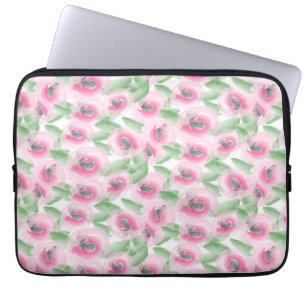 Vattenfärgers Blommigt Laptop Fodral
