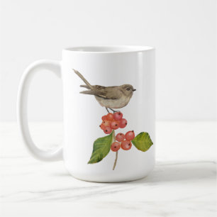 Vattenfärgfåglar "Sylvia curruca" Kaffemugg