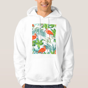 Vattenfärgfåglar: vintage sömlös mönster. hoodie
