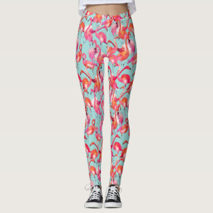 VattenfärgFlamingos samlade 2 Leggings