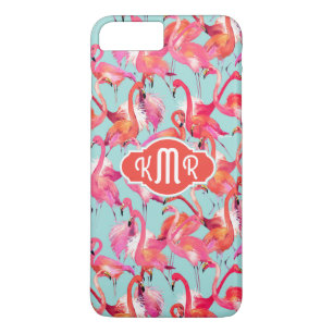 VattenfärgFlamingos samlade den monogramen