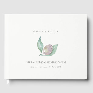 VATTENFÄRGFOLIAGE OLIVE MONOGRAM, VATTENFÄRGFOLIE, GÄSTBÖCKER